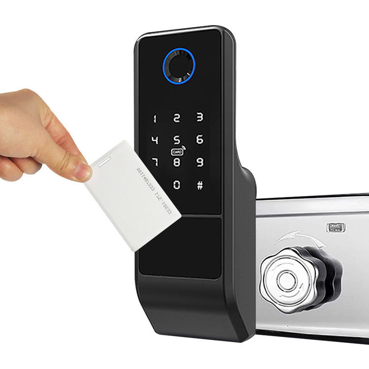 Tuya Wifi APPの生物測定の指紋のスマートなドア ロックの指紋のデジタル キーレス ロックをドア ハンドル