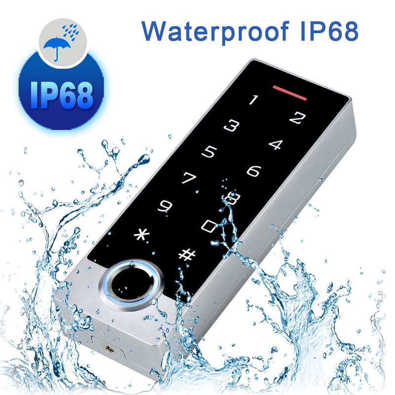 TuyaのAppの生物測定の指紋のドアのアクセス管理RFIDカード防水IP68接触キーパッド