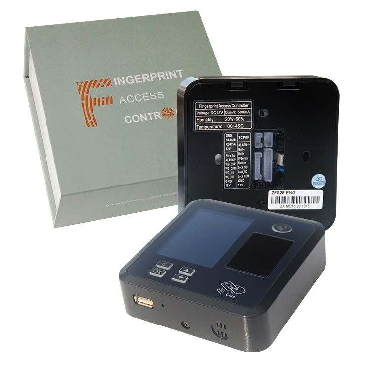 Tcp Ip Wifiの黒TFS28 12V 0.2sのゲート125のMhzカード指紋のアクセス管理