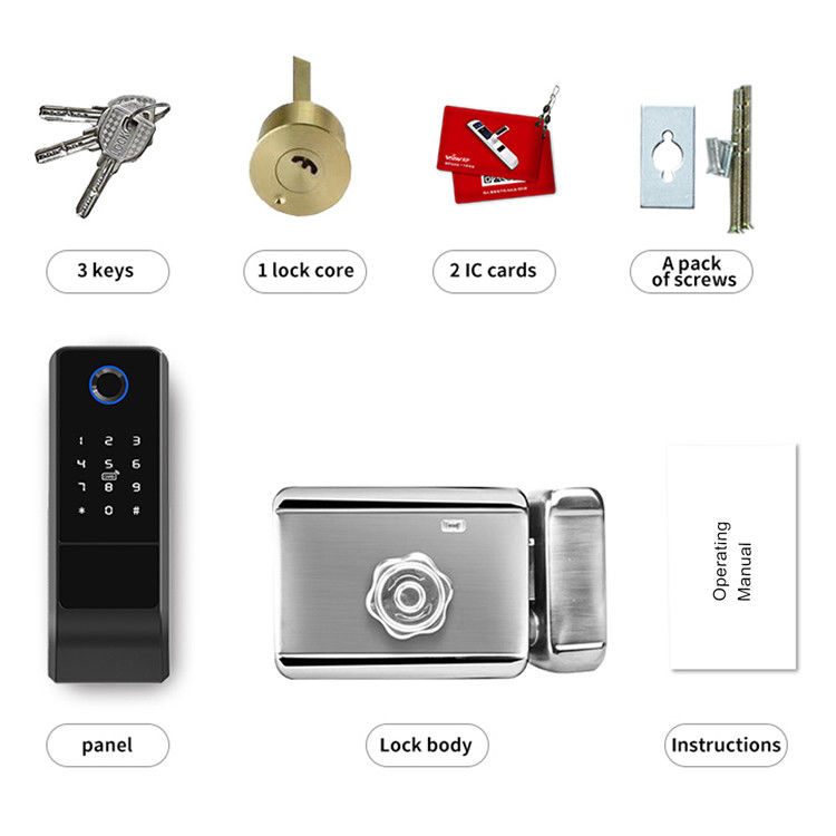 Tuya Appが付いているスマートなWifiの電子家の指紋のドア ロック