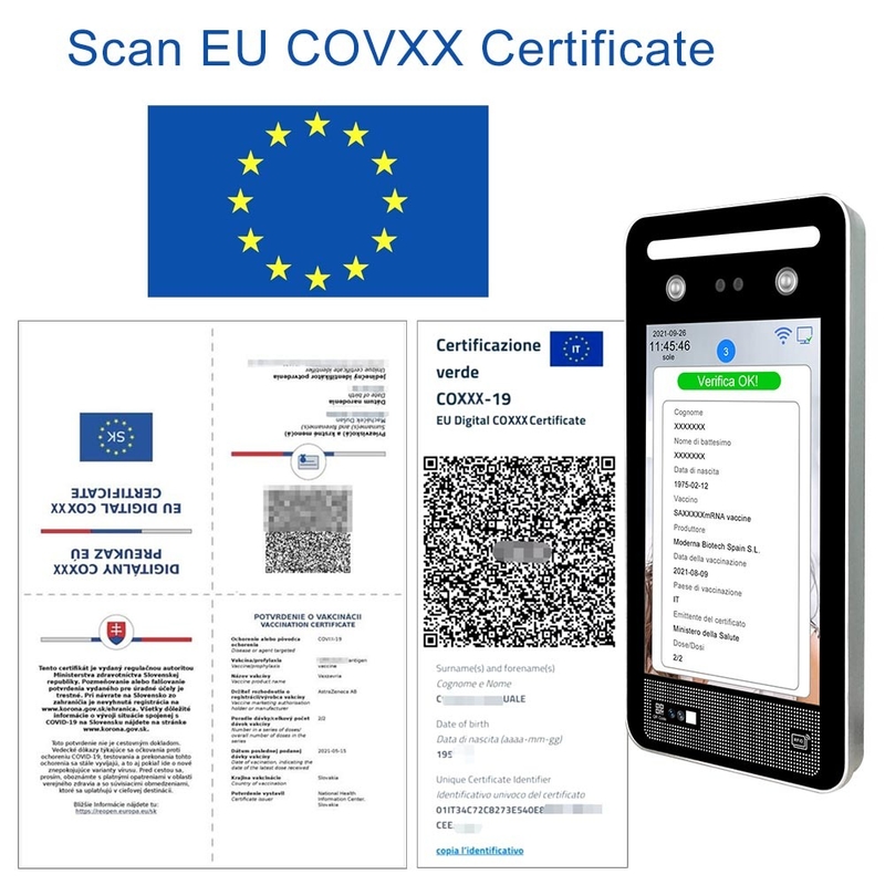 C19 App EUワクチン接種EUの緑のパスの走査器のVerificaイタリアQRコード走査器の読者