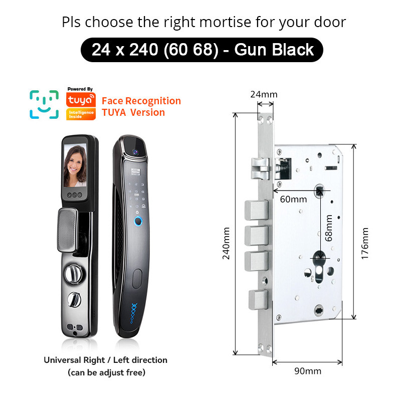 Tuyaのスマートな指紋Wifiのスマートなロックの顔認識のドア ロック
