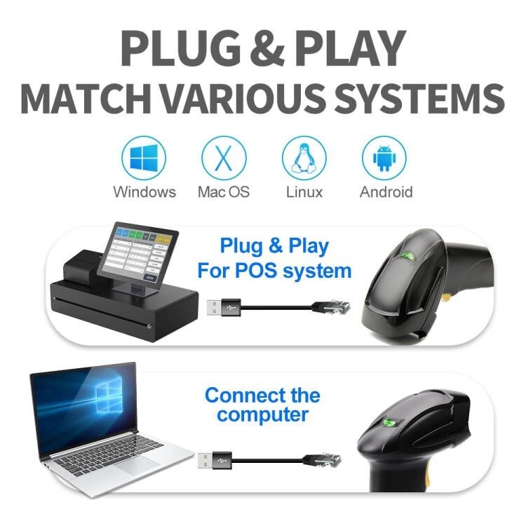 移動式支払のための自動感知のスキャンの第2バーコードの走査器QRのバー コード リーダー