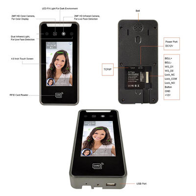 5000 顔 容量 Wifi クラウド ソフトウェア 従業員 カード 時計 バイオメトリック 顔 マシン 出席 備蓄 バッテリー