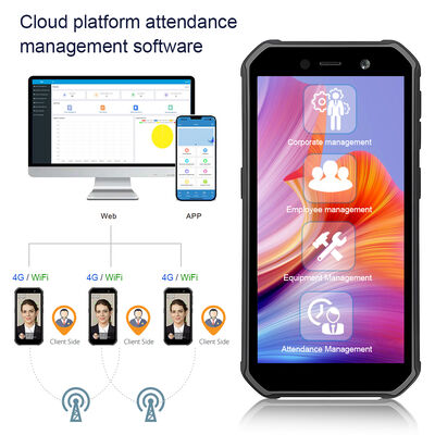 5.5インチタッチスクリーン 、0.3秒 顔認識速度 タイムアテンダンスターミナル - 5000 台の顔容量
