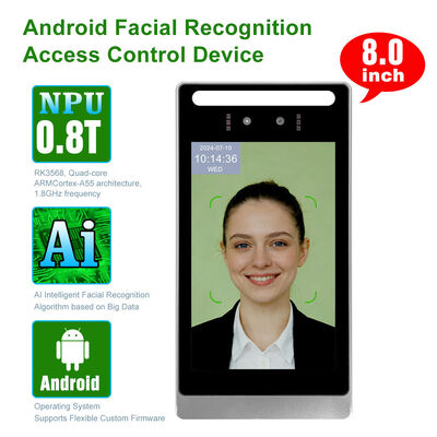 OEM/ODM RK3568 8インチ産業用Android AI顔認識アクセス制御ターンスタイル三脚ゲート用マシン