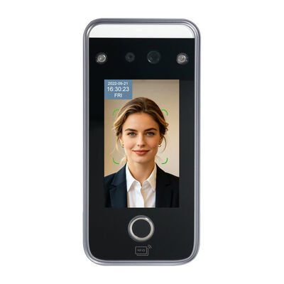高性能顔指紋認識 4.3 インチの複数の認証方法 QR/RFID /セキュリティを確保するためのパスワード アクセス制御