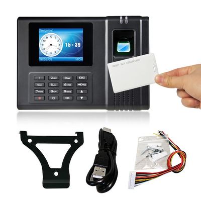 タイム レコーダーLCD 2.4インチの生物測定の指紋のアクセス管理