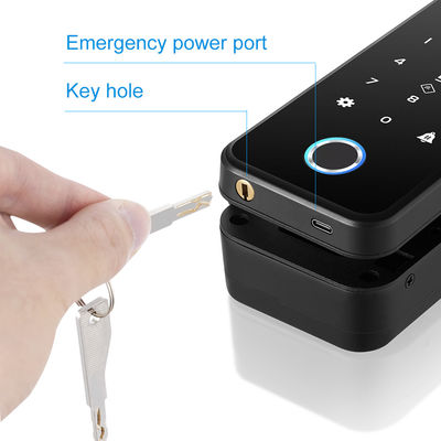 アルミニウムABS Tuyaスマートなロックの顔認識の指紋のFramelessガラス ドア ロック