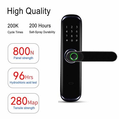 生物測定の指紋のキーパッドのキーレス ドア ロックのスマートな家Tuya APP Wifi